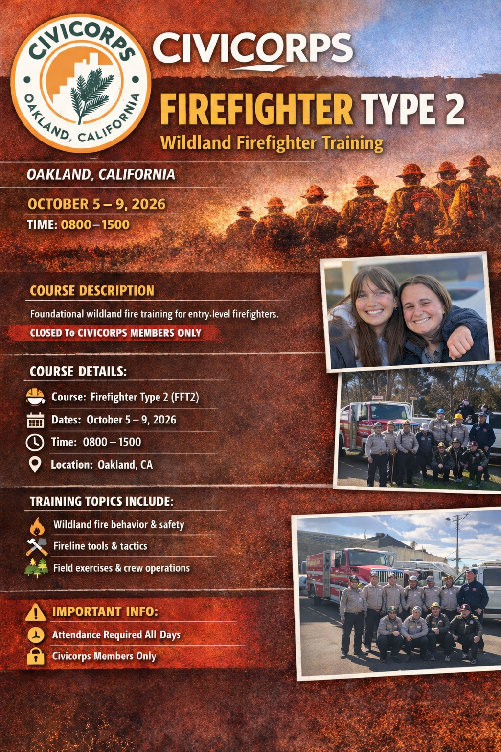 Wildland Firefighter Type 2 - Civicorps